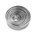 thumbnail image 1 of 11 Piece Circle Cookie Cutter Set, Stainless Steel Circle Round Cookie Biscuit Cutters in Graduated Sizes Shape Molds for Pastries Doughs Doughnuts, 1 of 6