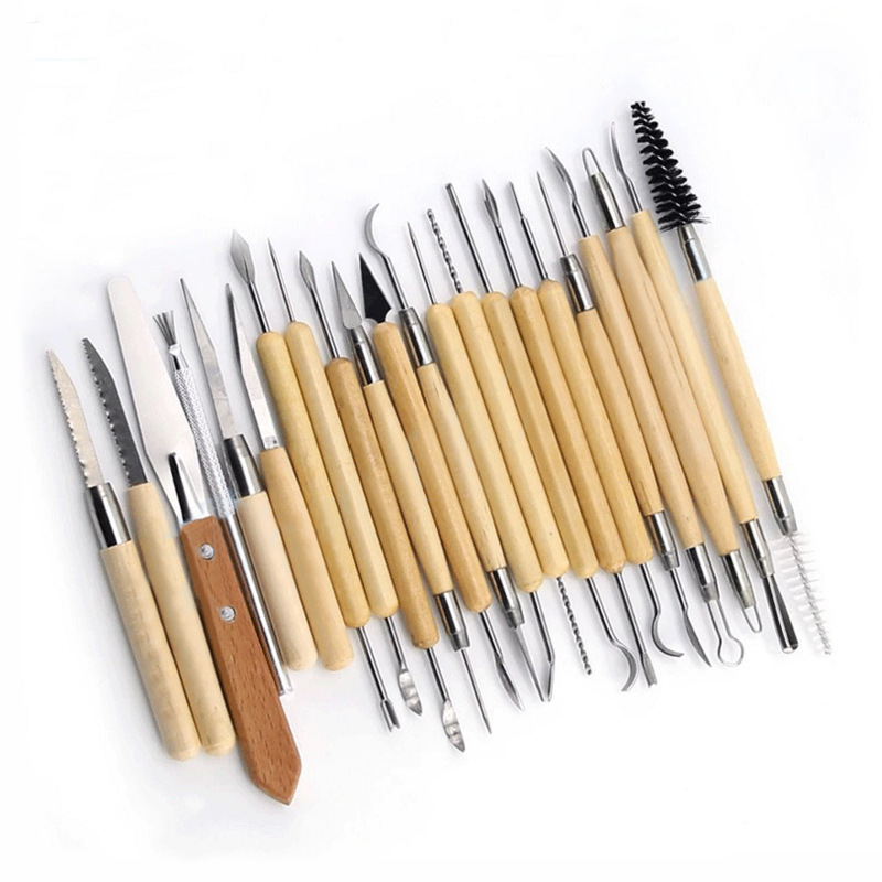 11 Piece Clay Sculpting Tool Set Wooden Modeling Tools For Pottery 