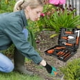 thumbnail image 1 of 11-Piece Gardening Tool Set with Carrying , Orange Garden Tools for Digging Planting Pruning, 1 of 6