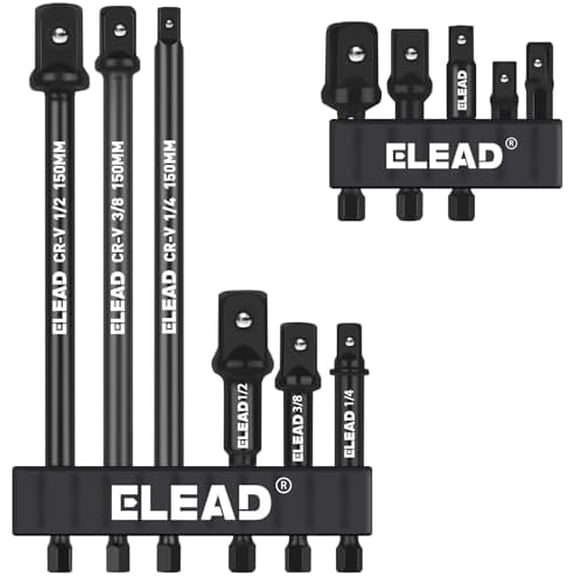 11-Piece Impact Socket Adapter Set, 1/4-Inch Hex Shank, 1/4" 3/8" 1/2" Impact Socket Driver Set, Drill Sockets Extension Bit, Sockets Driver Adapter, Drill Extension with Holder$$