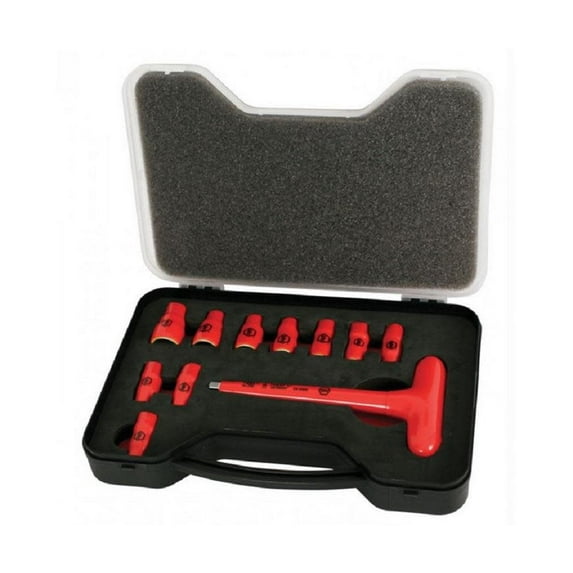 11 Piece Insulated Socket Set 1/4" Drive - Metric WIHA Tools 31395