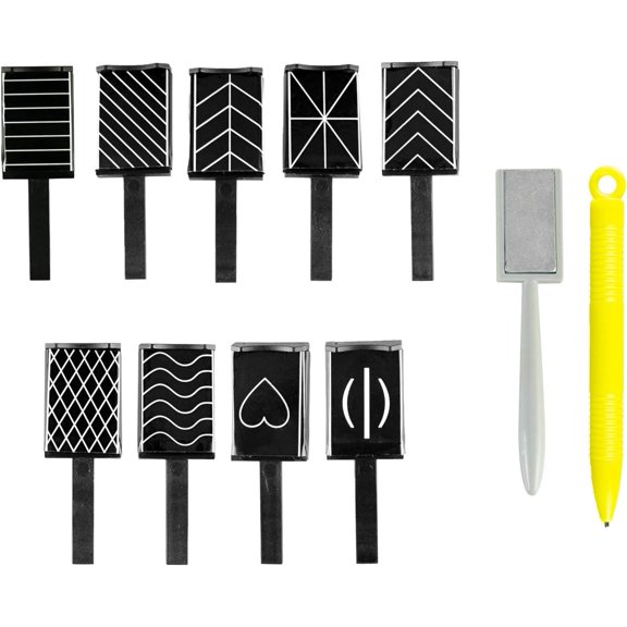 11 Piece Magnet Nail MMF7Art Polish Tool Set, Cat Eye Gel Polish 3d Gel Nails Cat Eye Plastic Tool-Suitable for DIY 3d Magnetic, Salon, Studio or Home