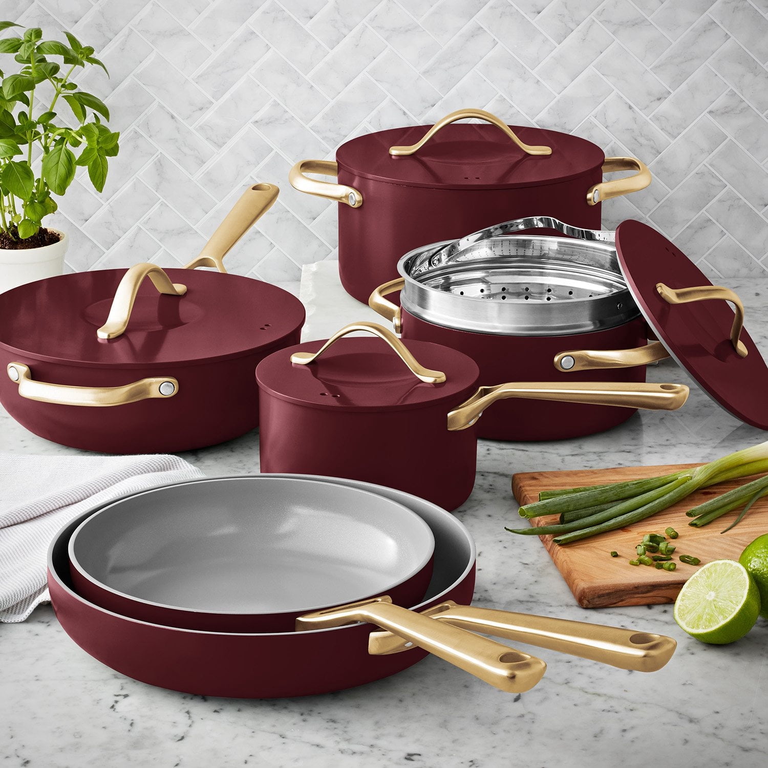 11-Piece Modern Ceramic Cookware Set - Walmart.com