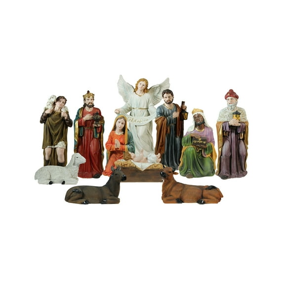 Northlight Multi-Color Christmas Nativity Figurine Set - 39" - 11-Piece