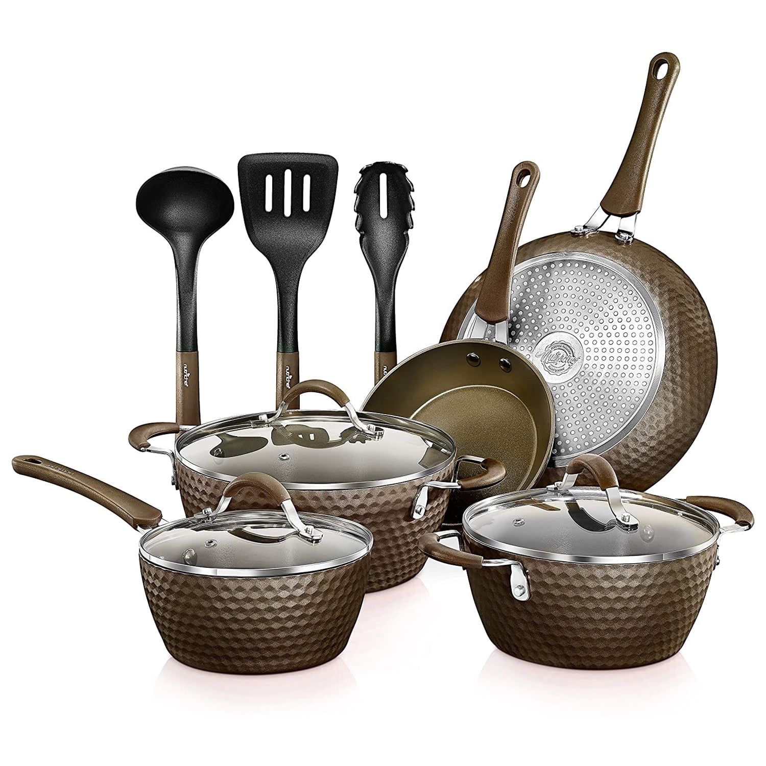 SereneLife 11 Piece Pots and Pans Non Stick Chef Kitchenware Cookware Set,  Gold, 1 Piece - Harris Teeter