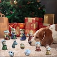 thumbnail image 1 of ​11-Piece Resin Nativity Scene Set - Hand-Painted Miniature Holy Family Christmas Ornaments, Tabletop Manger Decor Gift multicoloured, 1 of 9