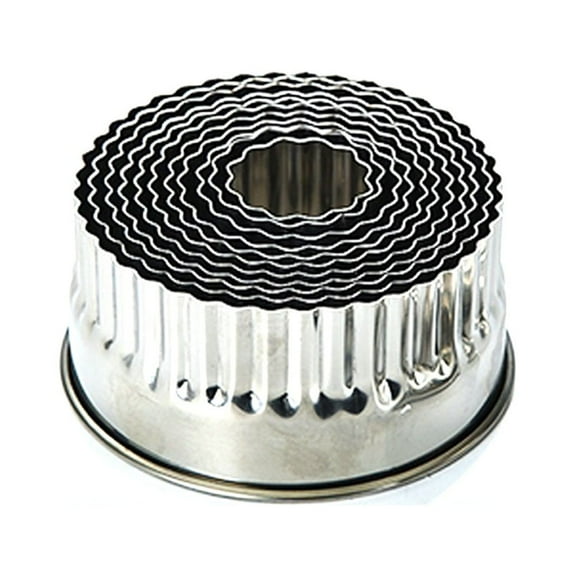 11 Piece Stainless Steel Round Cookie Cutter Set, Biscuit Plain Edge Round Pastry Donut Doughnut Cutters in Graduated Sizes Shape Molds (11 PCS Cookie Cutter)