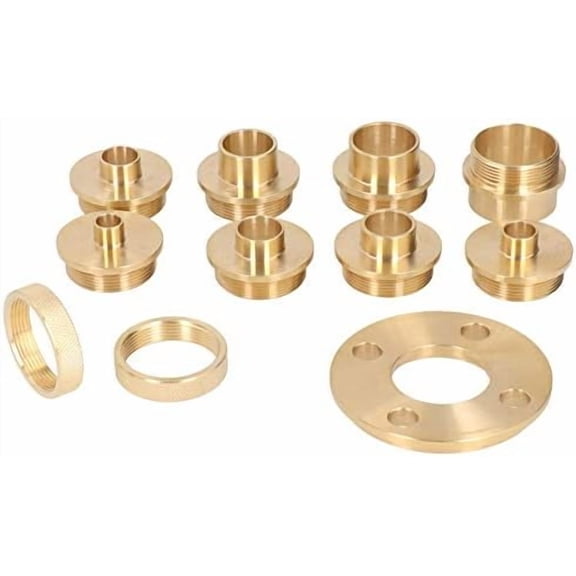 11 Pieces Brass Router Template Bushing Guides Set with Storage Box, Metal Bushing Set with Lock Nut Adapter Router Accessory$$Tools & Hardware Other