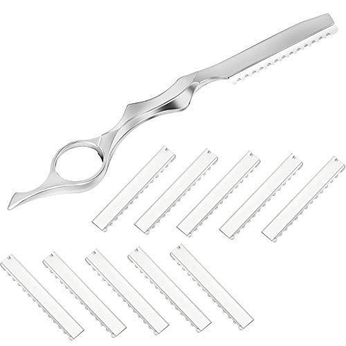 11 Pieces Hair Styling Razor Hair Thinning Comb Hair Texturizing Cutting Razor Comb with