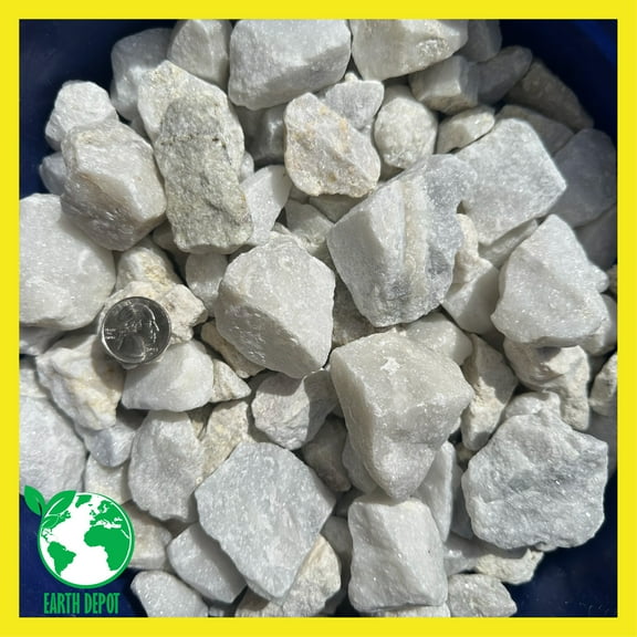 11 Pounds of Big Dolomite White Rocks, Size 1" to 3", Gravel Pebbles Stones for Landscaping, Terrariums, Aquariums, Gardens, Pond Water Features, Flower Beds, Pots, Decorative Walkways, Crystals