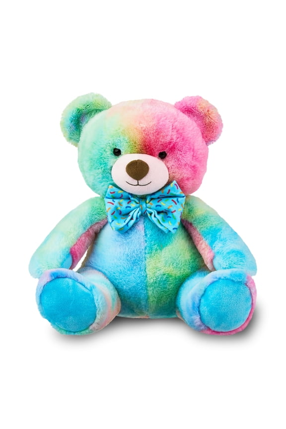 Bear Plush Toy with Bow Tie, Multicolor, 11", by Way To Celebrate