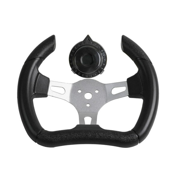 11" Racing Go Kart Steering Wheel with Cap for Kandi, Yerf Dog, Go Kart Drift Trike Karting Sport Cart 4 Wheeler Buggy Taotao Off Road Cart Beach Kart Interior Vehicle ATV Golf Cart