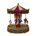 thumbnail image 1 of Northlight LED Lighted and Animated Horses Christmas Carousel Village Display - 11", 1 of 6