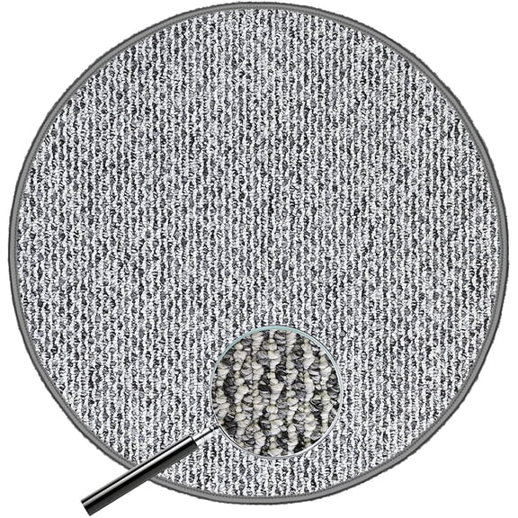 11' Round Berber Style 100% BCF Olefin Area Rug (Color: Eclispe )
