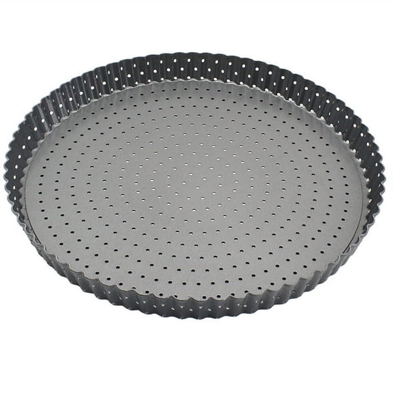 11" Round Pizza Baking Pan Rectangular Perforated Fruit Pie Removable Loose Bottom Pie Pan Mould Bakeware
