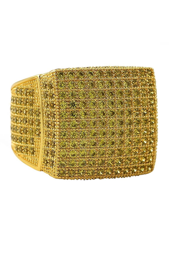 11 Row Lemonade CZ Bling Bling Ring (9)