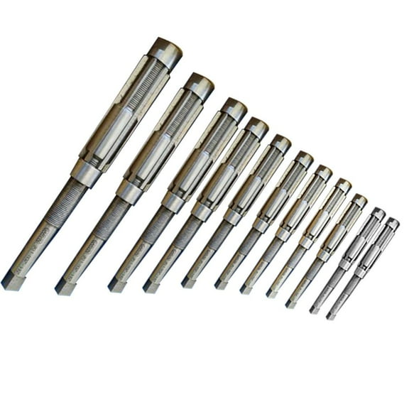 11 Set High Speed Steel Adjustable Hand Reamers H4-H14 15/32" to 1-1/2" All 6 Blades Fit for Drilling Machine and Other Machine