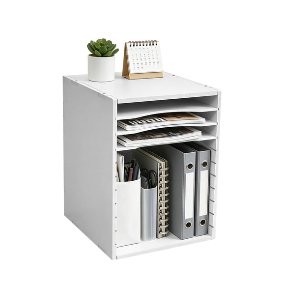 11 Slots Mail Organizer Vertical File Organizer, PVC Paper Sorter Organizer with 11 Slots Adjustable, Construction Paper Storage Mailbox for Classroom Office