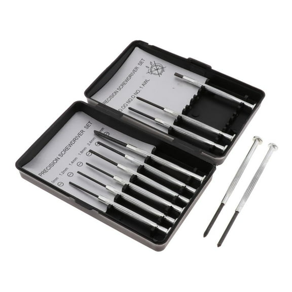 11 Small Precision Screwdriver Phillips/Cross/Flat/Slot/Slotted Head Set