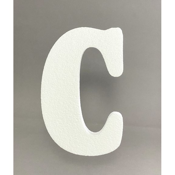 11" Smooth EPS Foam Letters Alphabet Numbers for Crafts Party Signs Walls Party Decor Made in USA (Letter"C" - 1 PC)