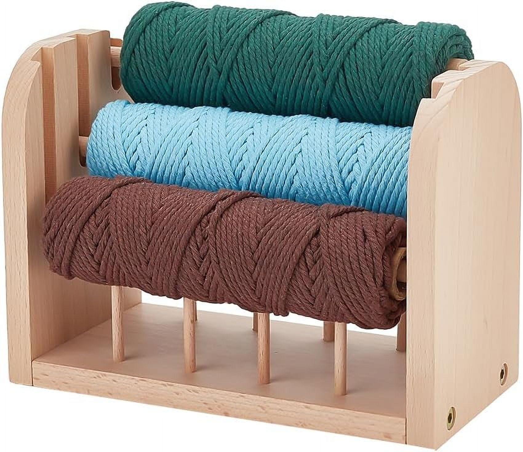 11 Spools Solid Wood Thread Rack Detachable Yarn Thread Holder ...