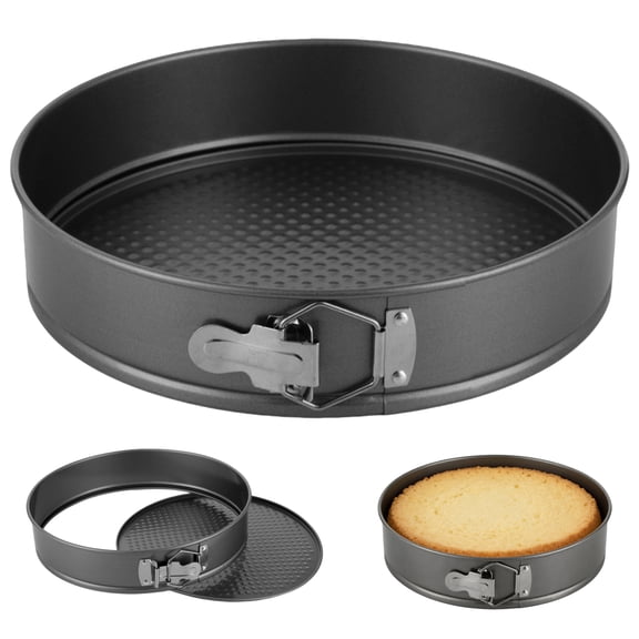 11" Springform Cake Pans, Nonstick Cheesecake Pans with Leakproof Buckle and Removable Bottom Design, Large Carbon Steel Baking Pan with Honeycomb Texture for Home, Dessert Shops, Cafes