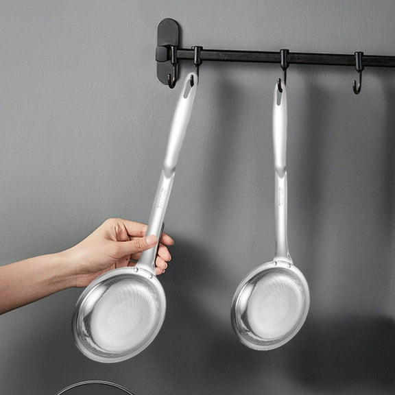 11" Stainless Steel Fine Mesh Strainer Ladle, Small Food Strainer Skimmer Spoon for Cooking, Frying, Straining, Separating Oil & Foam, Durable Kitchen Sieve for Baking & Food Preparation