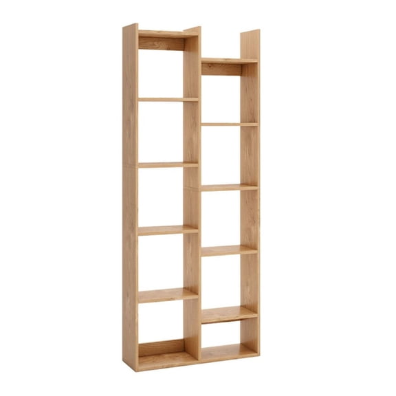 11-Tier Bookcase, Modern Tree Book Organizer with Anti-Tip Kits - 25.5" Wide, 64" Tall - Living Room, Bedroom, Office Storage