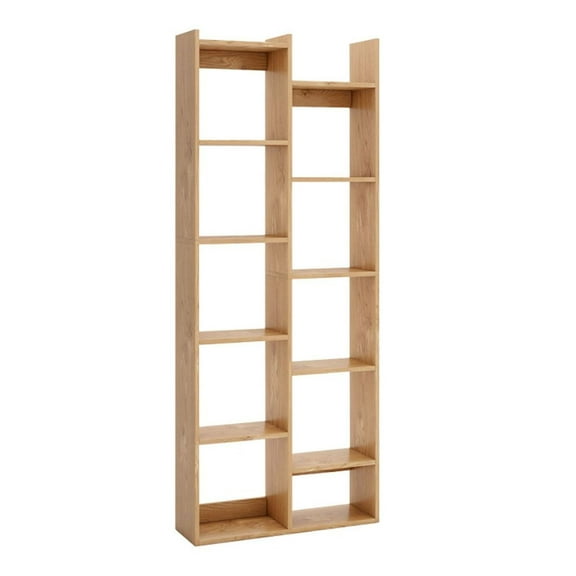 11-Tier Bookcase, Modern Tree-Shaped Bookshelf with Anti-Tip Kits, 64” Tall, Engineered Wood, Living Room, Bedroom, Home Office Storage
