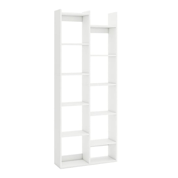 11-Tier Modern Book Organizer Bookcase with Anti-Tipping Kits