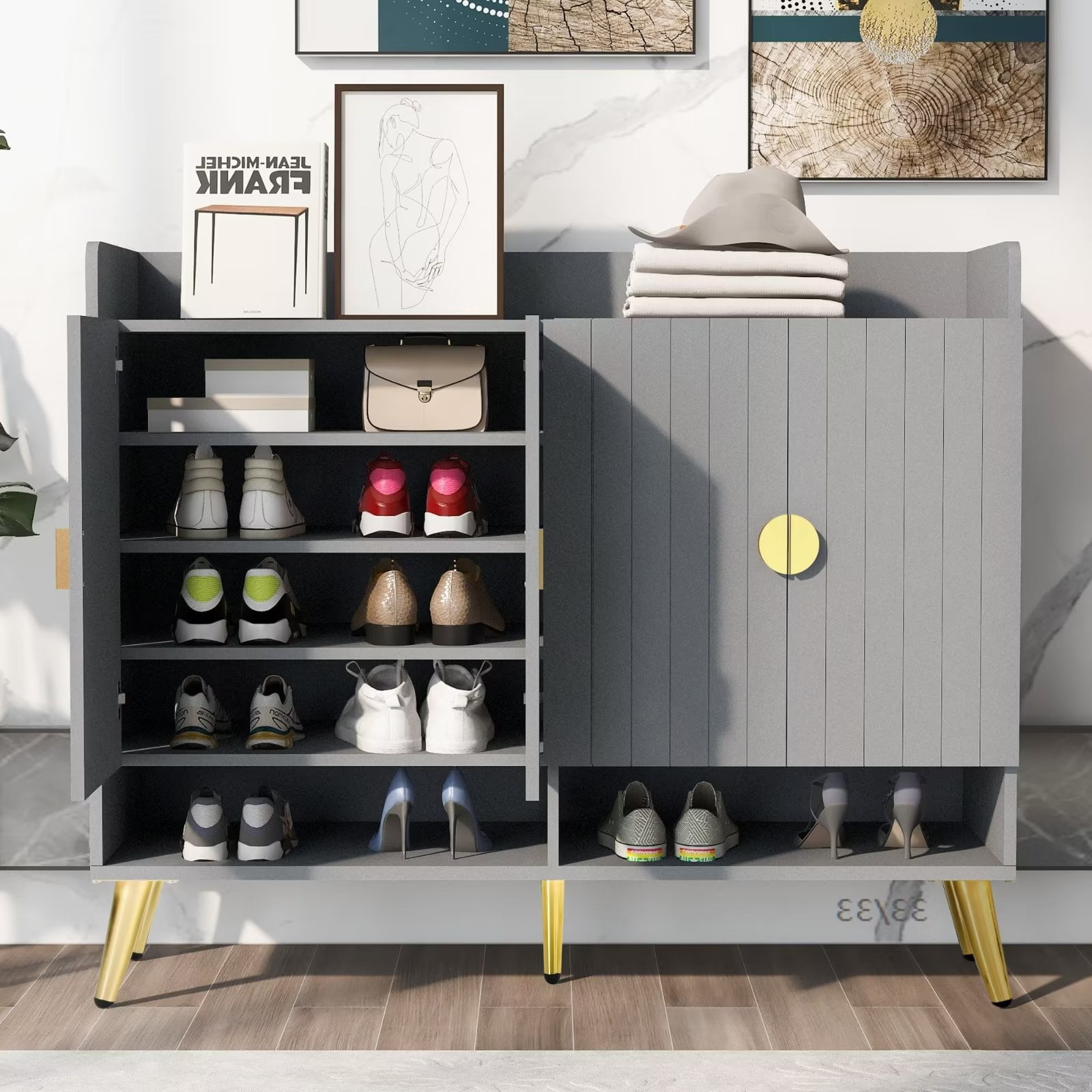 Farmhouse Entryway Shoe Solutions Shoe Storage Bench YITAHOME