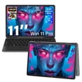 thumbnail image 1 of 11" Stylish Gray Convertible Touchscreen Laptop, FHD IPS Display, in tel N100 Processor, 16GB DDR4 RAM 1TB, Backlit Keyboard, USB-C, Win 11 Pro, Thin and Light for Students & Travel, 1 of 9