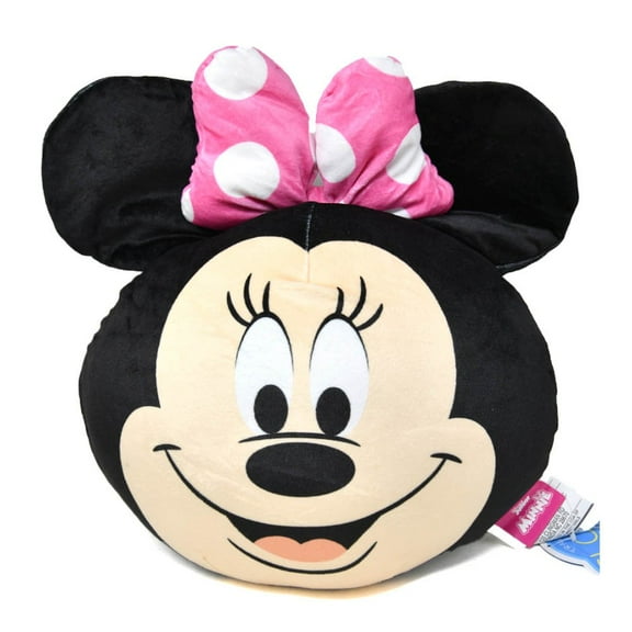 11" Travel Cloud Pillow Minnie M - Pink Bow Minnie