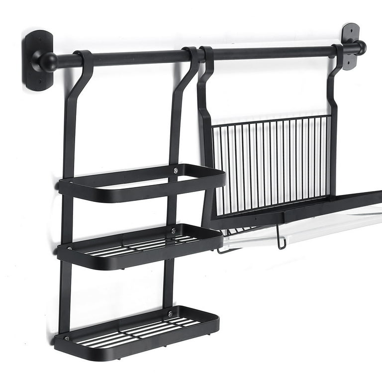 Stainless steel wall mounted utensil rack shop
