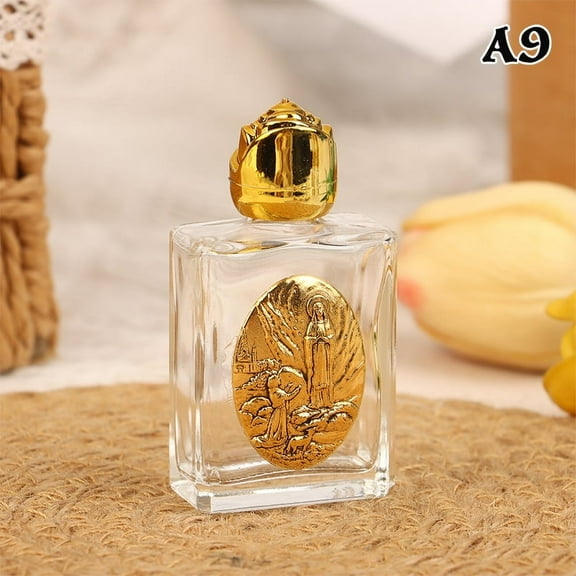 11 Types Of Glass Holy Water Jesus Bottle Religious Cross Bottle Christian Virgin Sculpture Bottle Refillable Holy Water Bottle