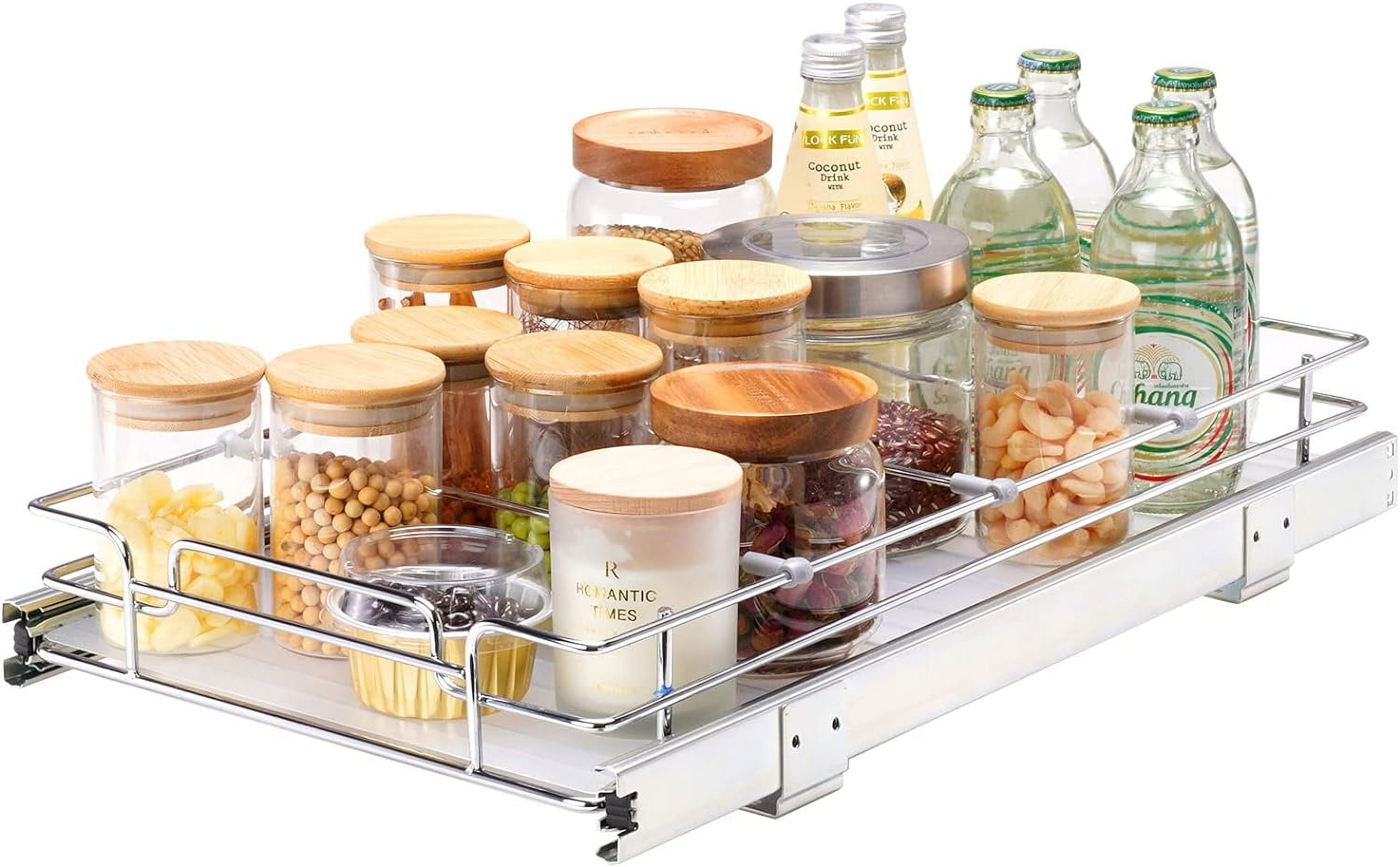 11"W x 21"D Pull Out Organizer, Heavy Duty Slide Out Pantry