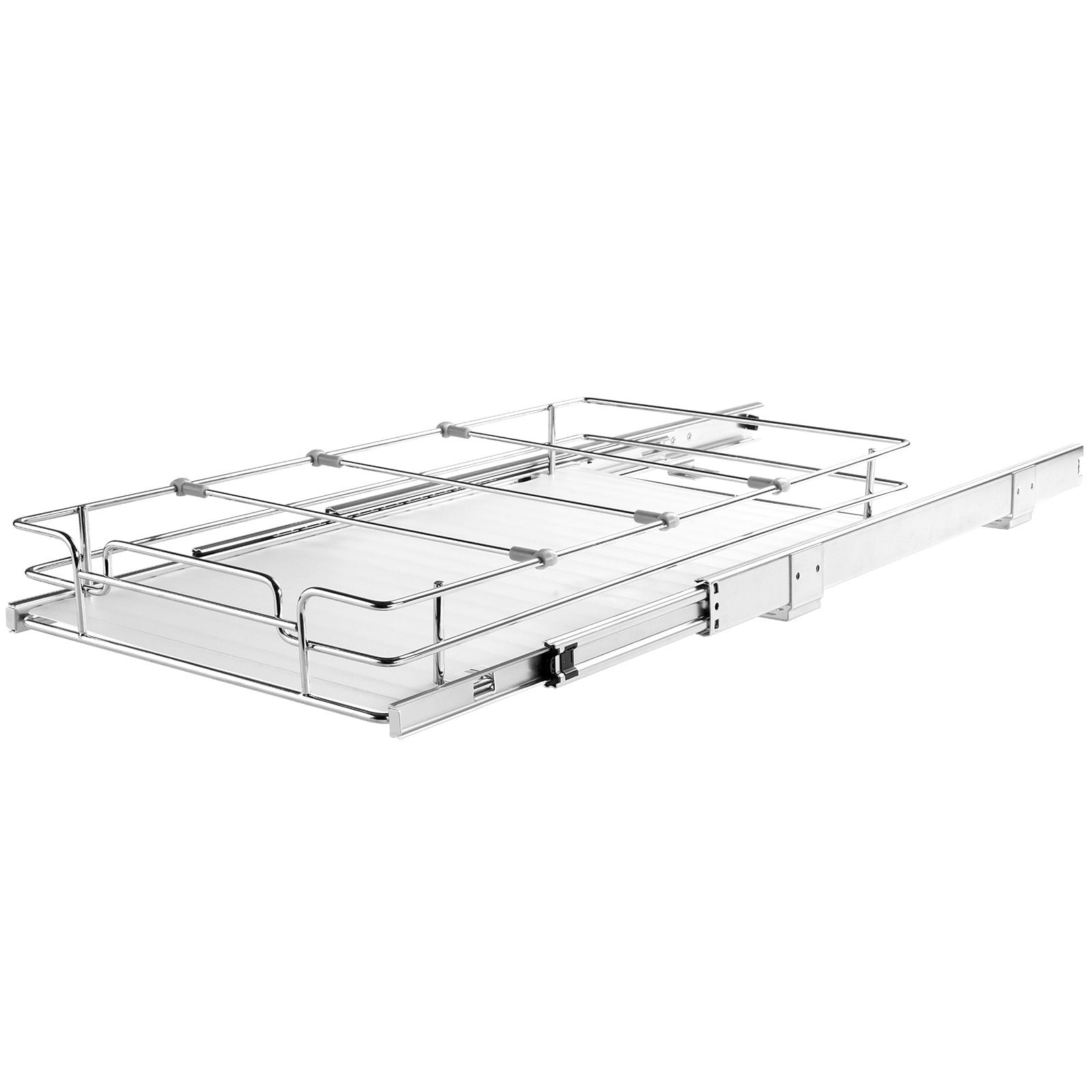 11" W x 21" H Pull Out Cabinet Organizer Heavy Duty Steel Slide Out Pantry Shelves for Under Sink Home Storage