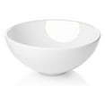 thumbnail image 1 of 11" White Ceramic Vessel Sink - Round Bathroom Vanity Bowl, Above Counter Modern Design, Durable Porcelain, Easy Install, Contemporary Style, 1 of 7