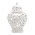 thumbnail image 1 of 11"""" White Ginger Jar Creative Decoration Crafts with Lid for Home Decoration, 1 of 6