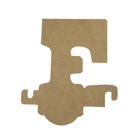 11" Wooden Letter F Unfinished, Train Font, Craft Cutout 1/4" Thick