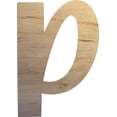 thumbnail image 1 of 11'' Wooden Letter P, Unfinished 1/4'' Cutout, Icebold Font Wood Craft, 1 of 3