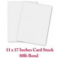 thumbnail image 1 of 11 X 17 White Card Stock - 80 Lb. Cover Smooth (218gsm) - 100 Sheets Per Pack, 1 of 2