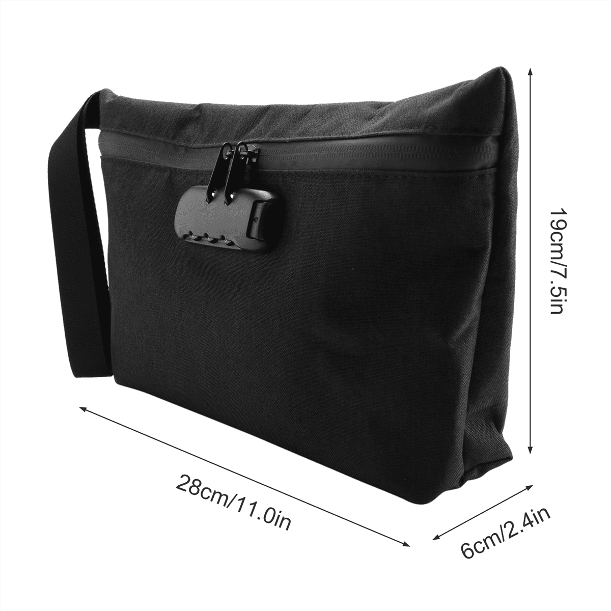 11 X 7.5inch Money Bag with Lock, Money Pouch for Travel Storage ...
