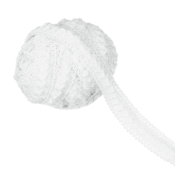 11 Yard Braid Trim, 0.7" Wide Braid Lace Ribbon Gimp Trim Strap for DIY Craft Sewing Accessories Costume Home Decoration, White