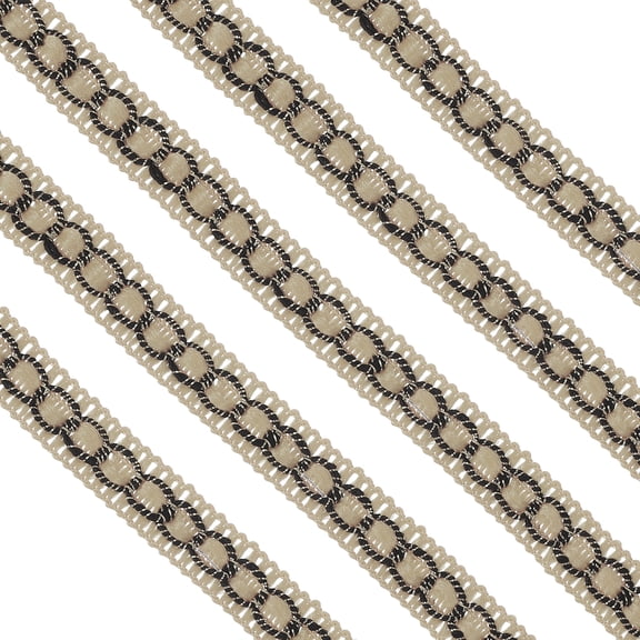 11 Yard Braid Trim, 0.7" Wide Braid Lace Ribbon Gimp Trim Strap for DIY Craft Sewing Accessories Costume Home Decorations, Khaki