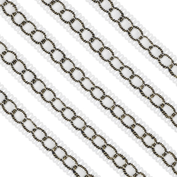 11 Yard Braid Trim, 0.7" Wide Braid Lace Ribbon Gimp Trim Strap for DIY Craft Sewing Accessories Costume Home Decorations, White