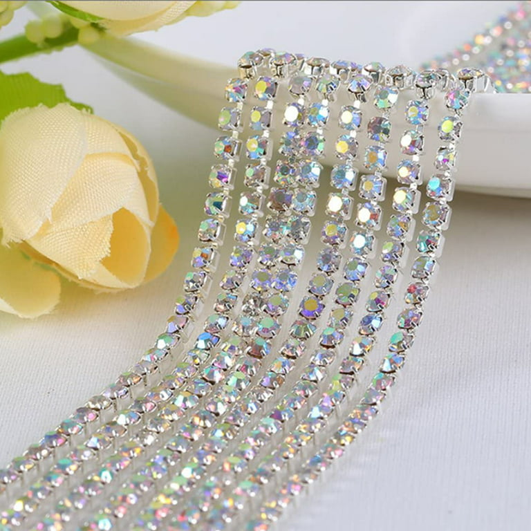 1 Yard 12mm Rhinestone Chain Trim Jelly Ab Resin Diamonds For Crafts To  Stick Acrylic Crystal Elements Decoration For Dress