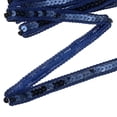 thumbnail image 1 of 11 Yard Sequins Trim Ribbon 0.5 Inch Sequin Gimp Braid Trim Spangle Flat Sequins for Crafts Sewing Clothes Home Party Decoration, Navy Blue, 1 of 7