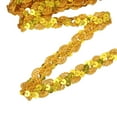 thumbnail image 1 of 11 Yard Sequins Trim Ribbon 0.6 Inch Sequin Gimp Braid Trim Spangle Flat Sequins for Crafts Sewing Clothes Home Party Decoration, Shiny Gold, 1 of 7