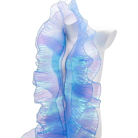 11 Yards Organza Ruffled Fabric Ruffle Retro Organza Fabric Trim Edge Gather Ruffle Trim DIY